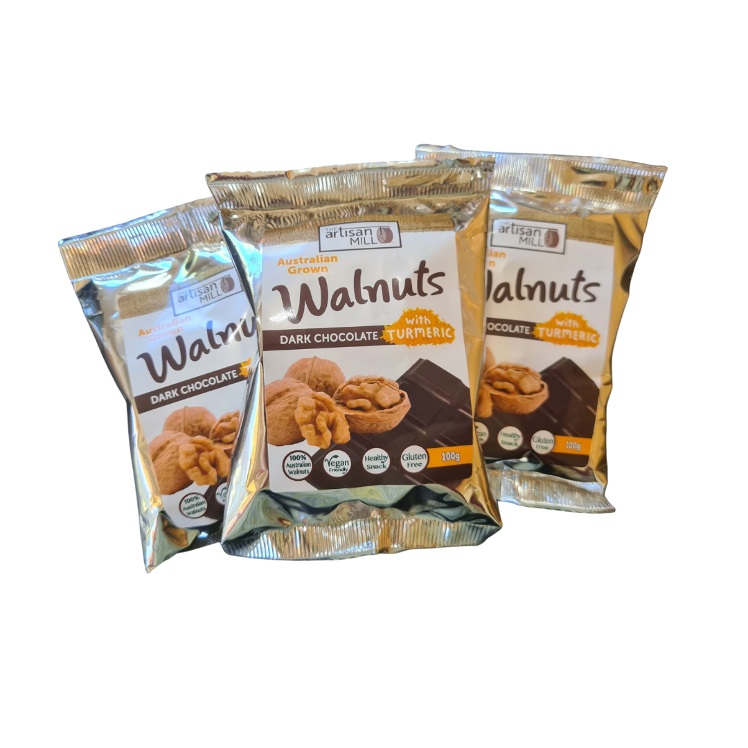 The Artisan Mill - Chocolate Tumeric Walnuts – 100g