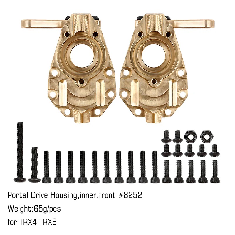 Brass Inner Front Portal Drive Housings #8252 For TRX4 TRX6