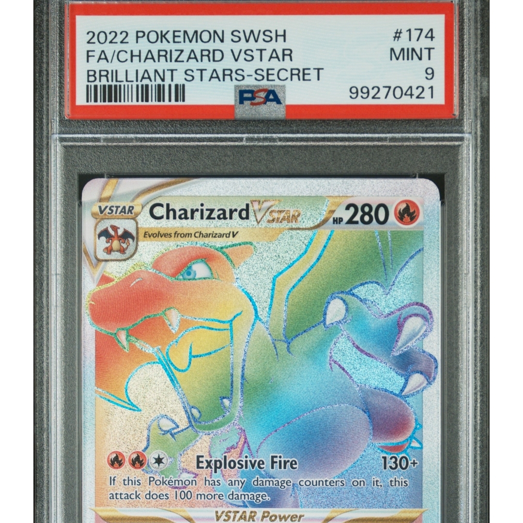 Psa 9 Charizard Rainbow Vstar Graded Card