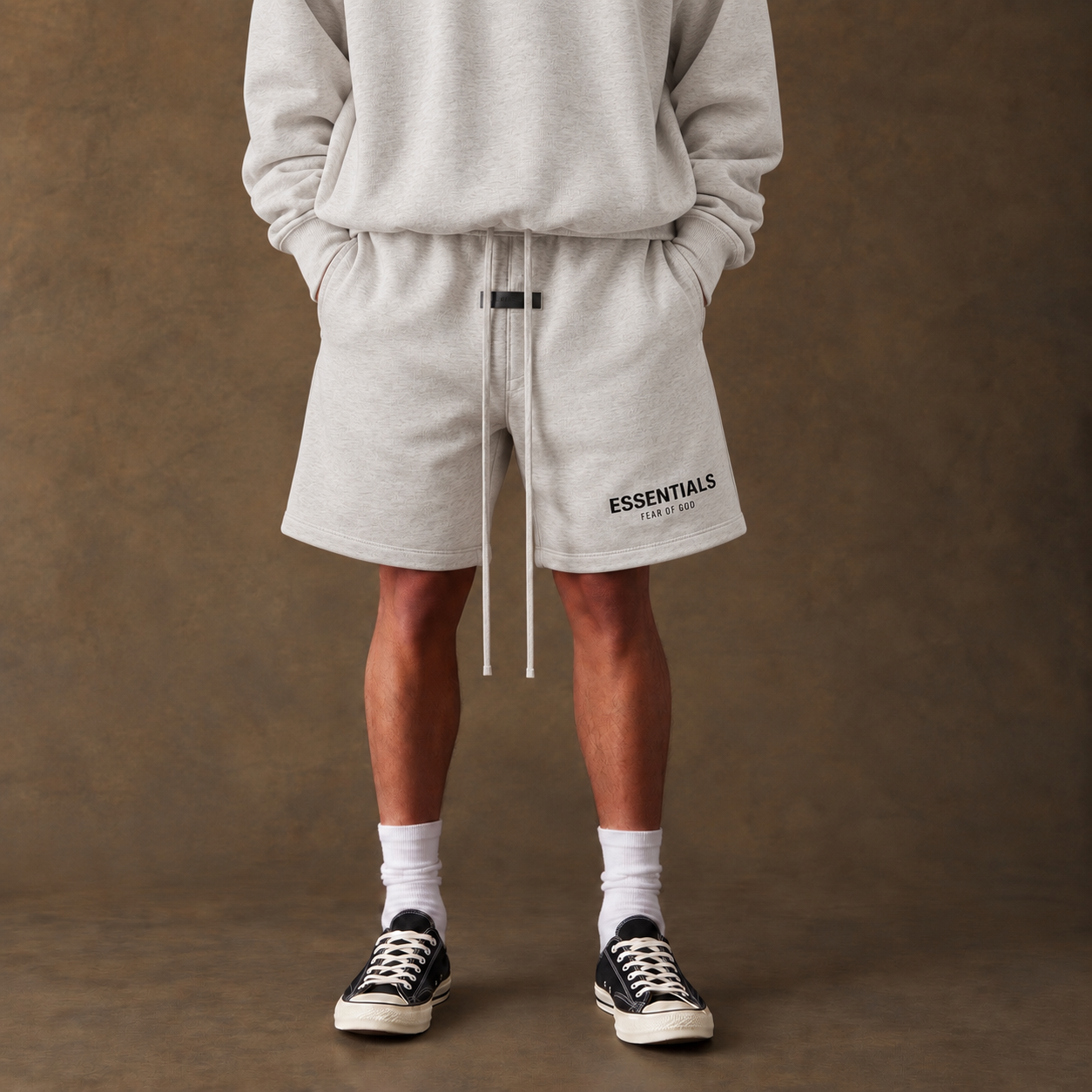 Essentials Shorts  (Light Oatmeal)