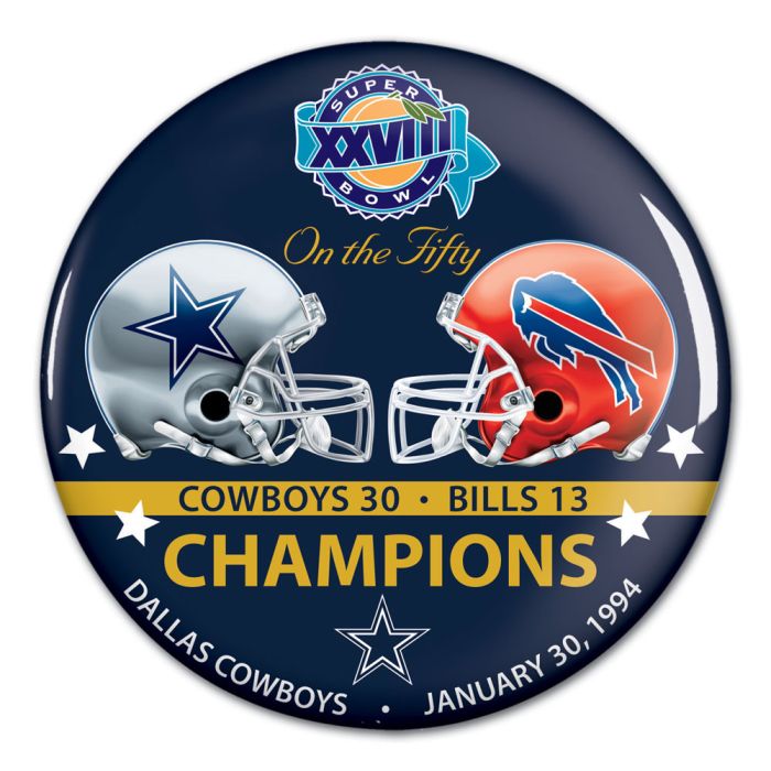 Dallas Cowboys Super Bowl XXVIII Champions Button