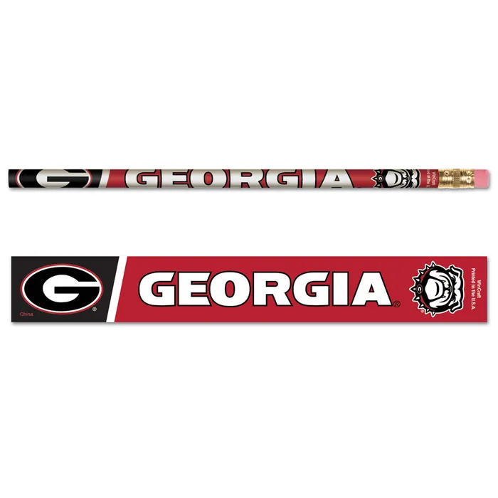 Georgia Bulldogs Pencil 6 Pack