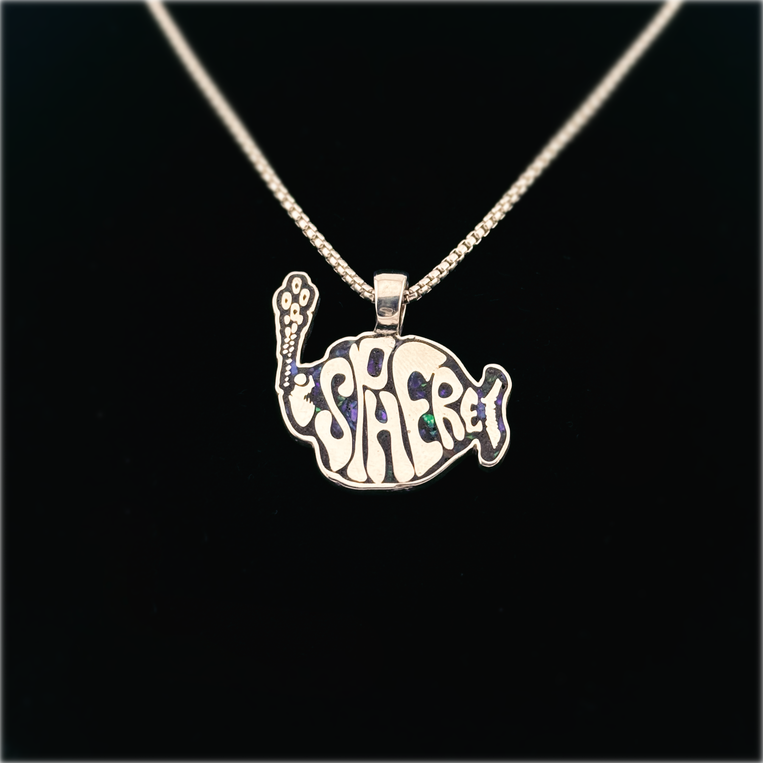 Phish Sphere Pendant – Blue Lapis & Crushed Opal, Sterling Silver (1 of 1)
