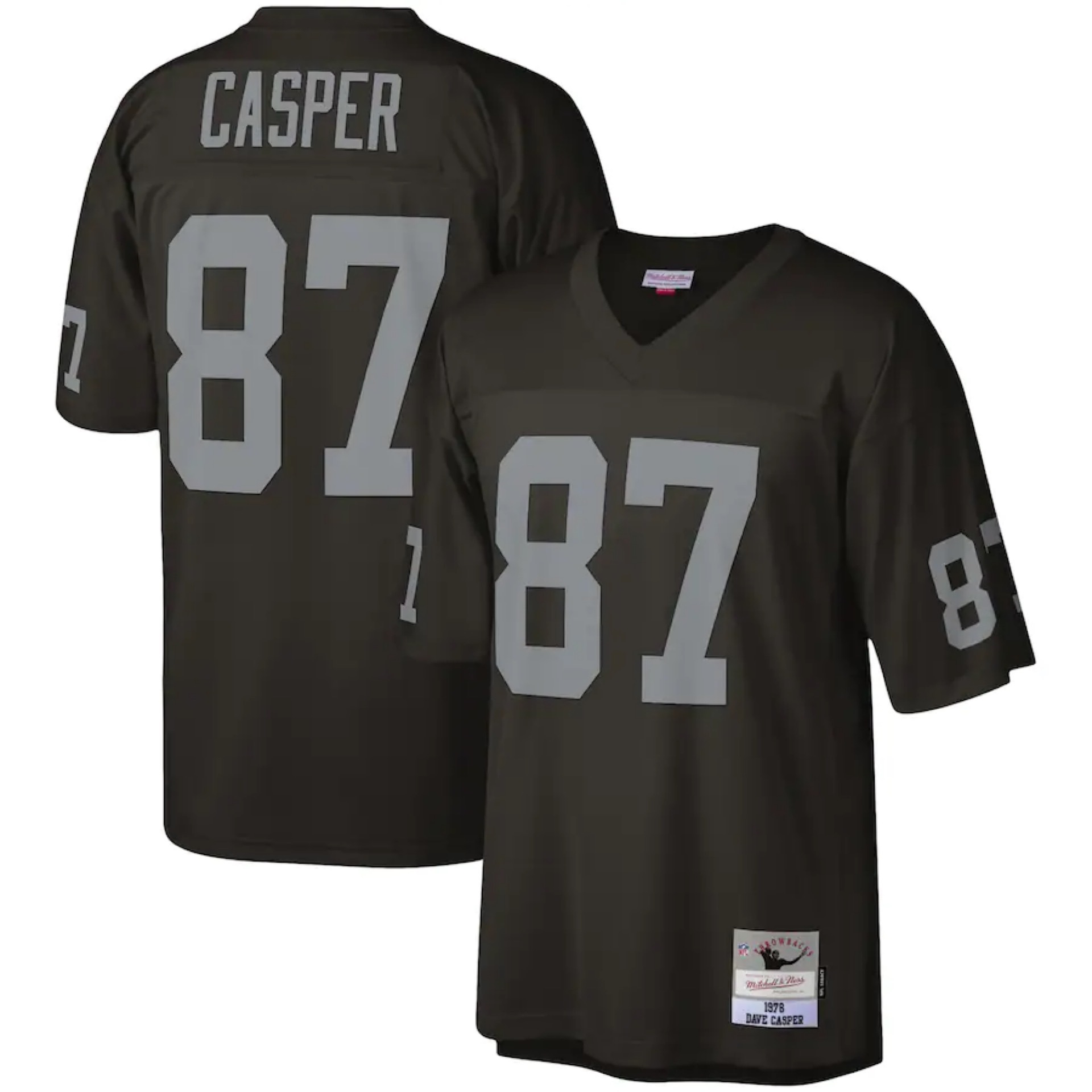 Oakland Raiders Dave Casper #87 Black Mitchell and Ness Jersey