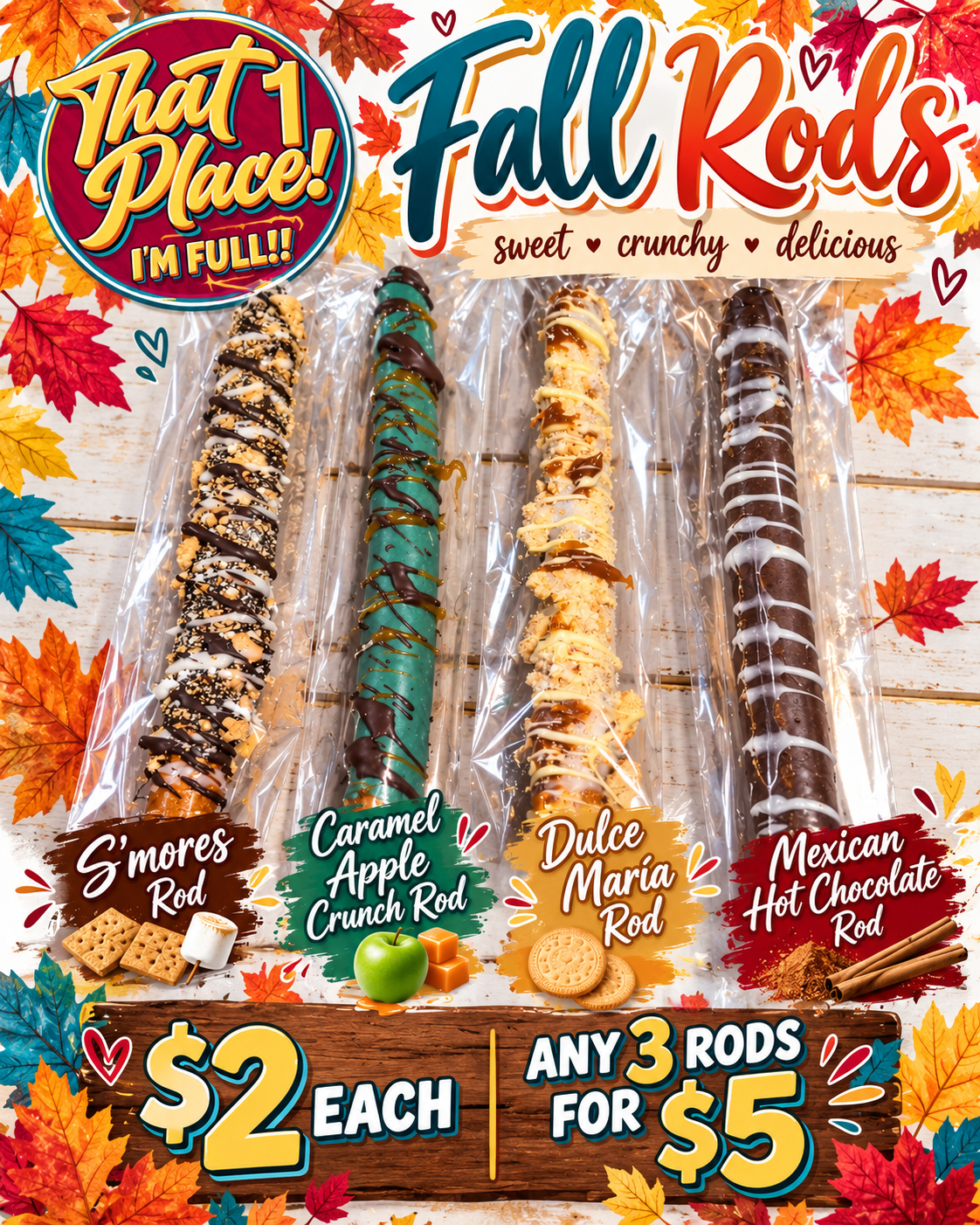 Fall Pretzel Rods
