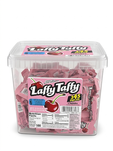 Laffy Taffy Cherry Red Candy Flavors Tub 145 ct
