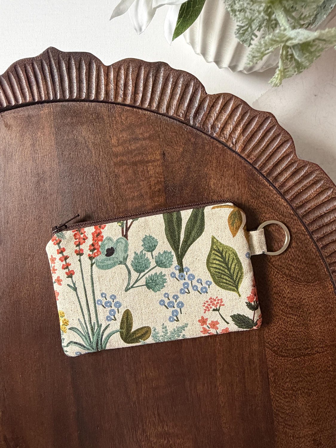 Keychain Pouch – Herb Garden Natural, photo 4 of 5