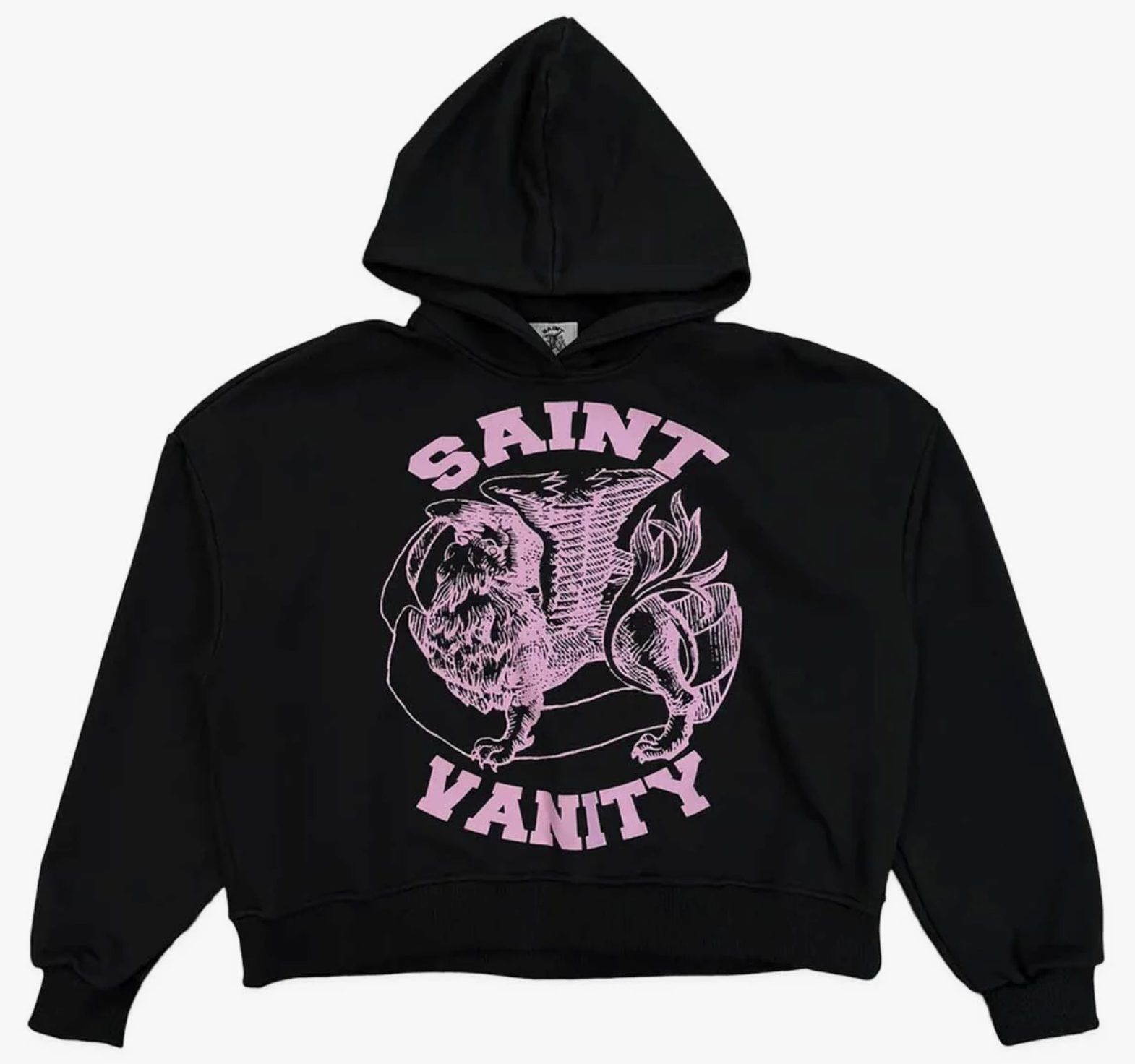 SAINT VANITY Griffin Hoodie "Black & Pink”