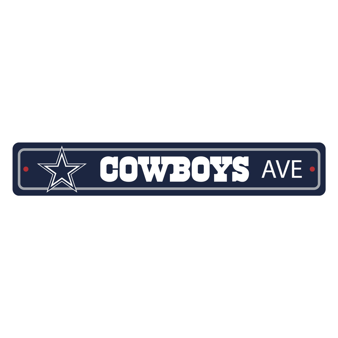 Dallas Cowboys Ave Street Sign 4x24"