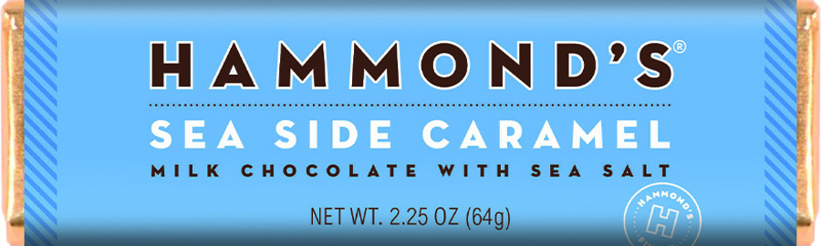 Hammond's Sea Side Caramel Milk Chocolate Bar 2.25 oz 12 ct