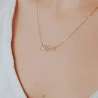 14k Solid Gold Name Necklace-Customized Necklace, 50 Microns
