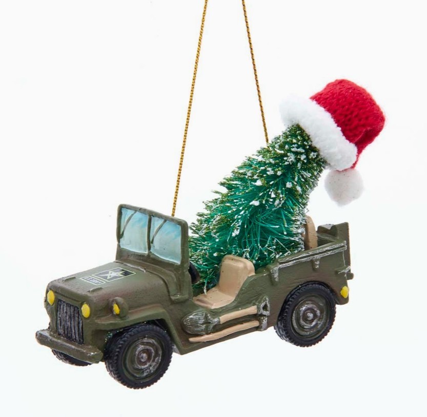 Army Jeep Ornament
