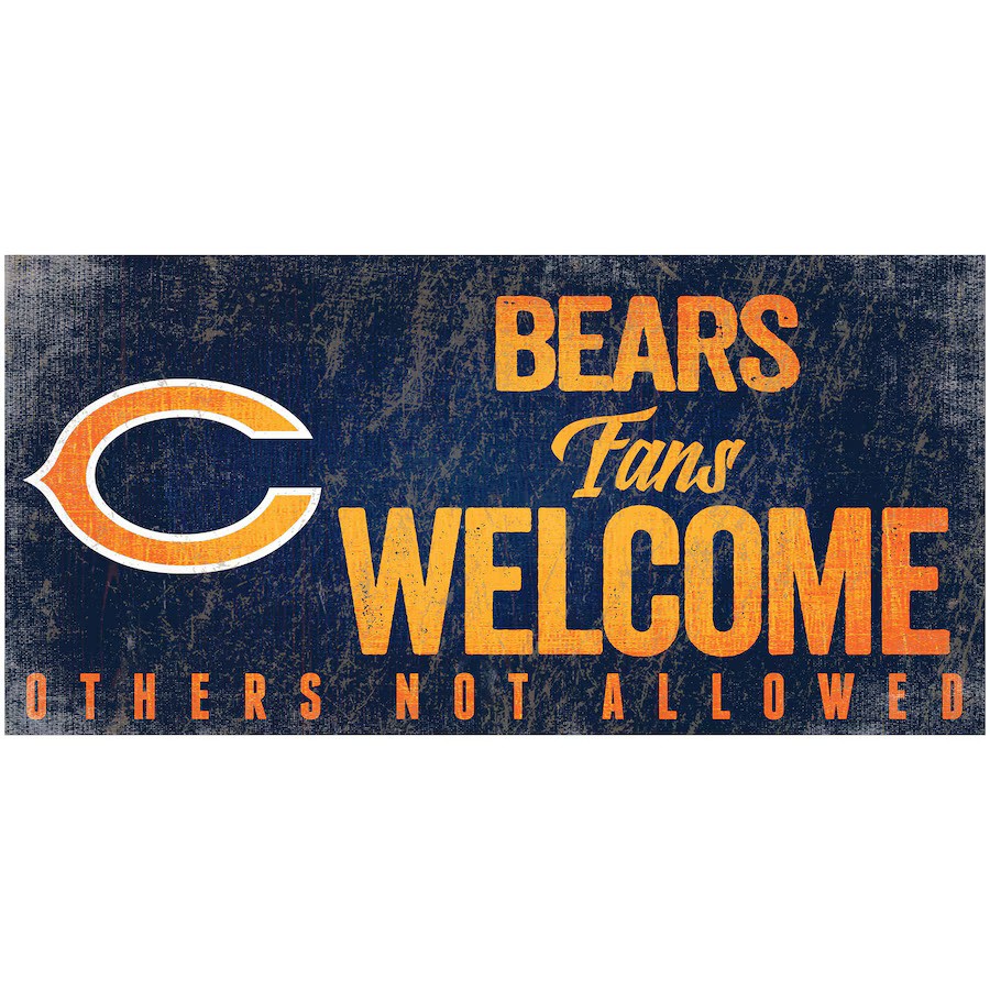 Chicago Bears Wood Welcome Sign
