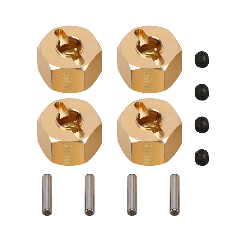 Injora 12-8mm Brass Hex Wheel Extender 1/10 DG-JH11-8