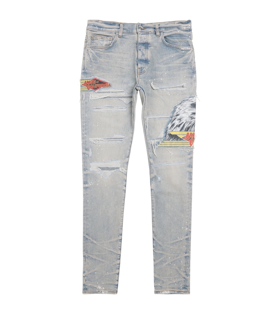Amiri  Distressed Cement Thrasher Skinny Jeans ( NEW )
