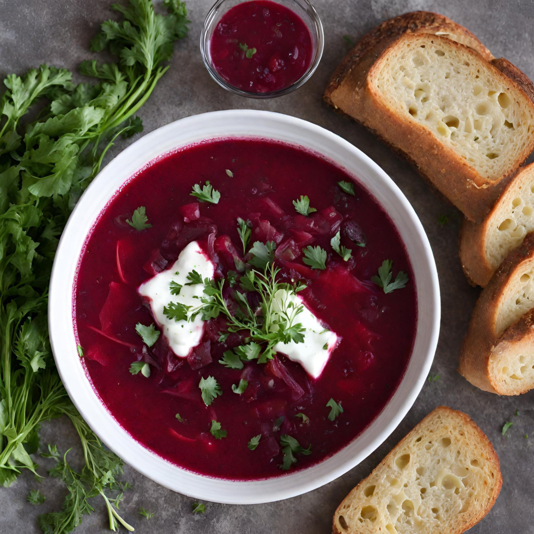 ♨️ Vegetarian Borscht (Beet Soup)