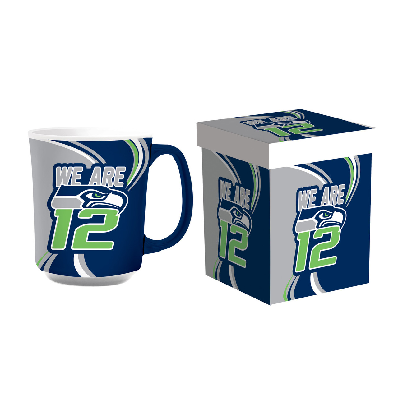 Seattle Seahawks Ceramic Coffee Mug with Matching Box 14oz