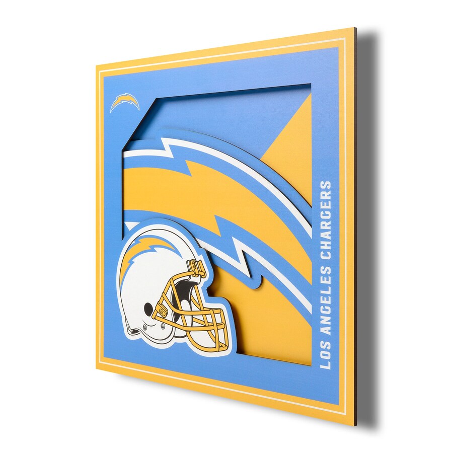 Los Angeles Chargers 3D Wall Art 12x12"