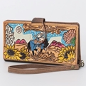 AD Hand Painted Leather Wrist Wallet