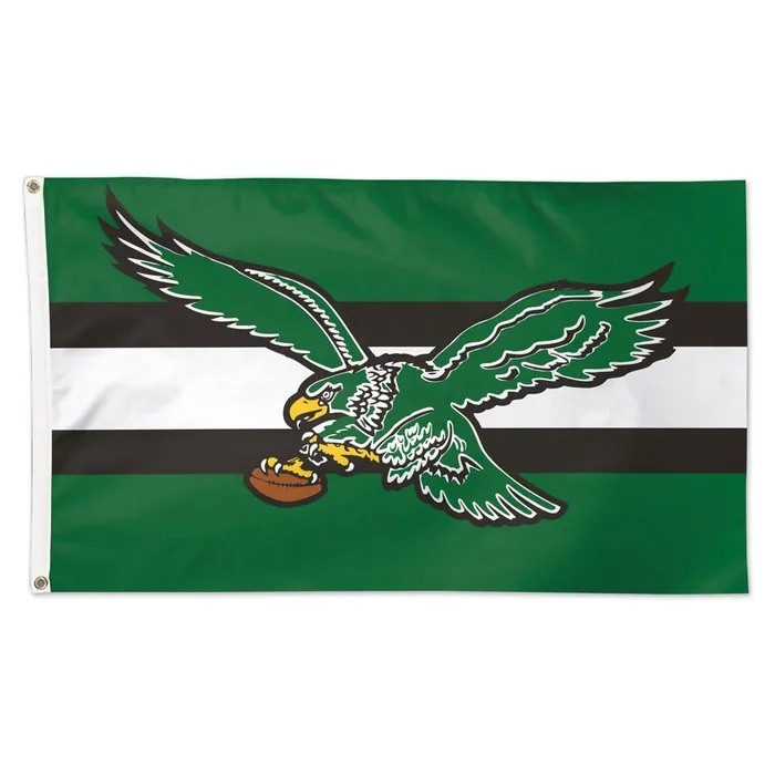 Philadelphia Eagles Retro Kelly Green Deluxe Flag 3x5'