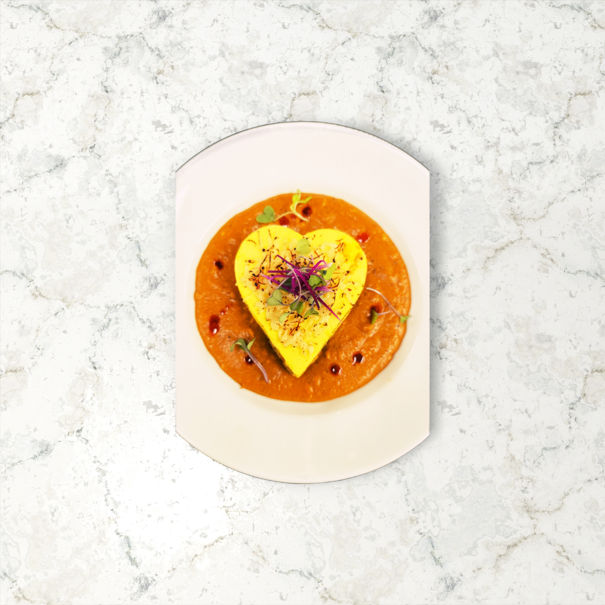Saffron Paneer Cascade