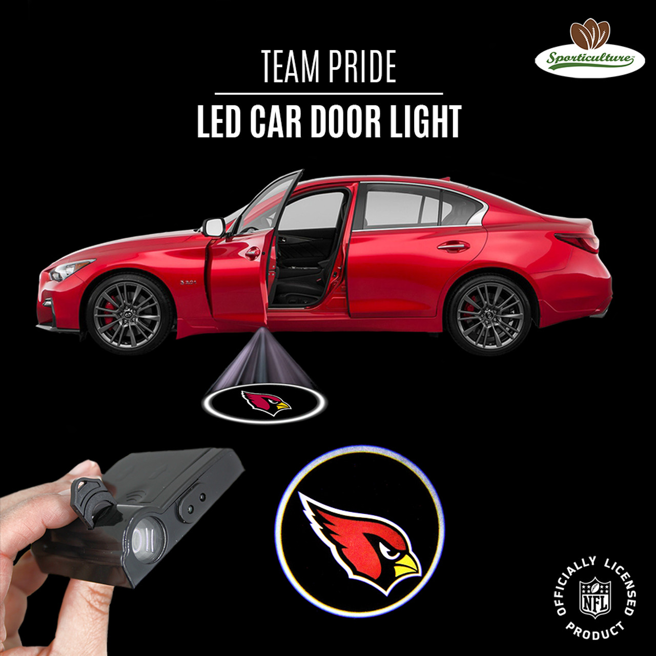 Arizona Cardinals LED Car Door Light Projector