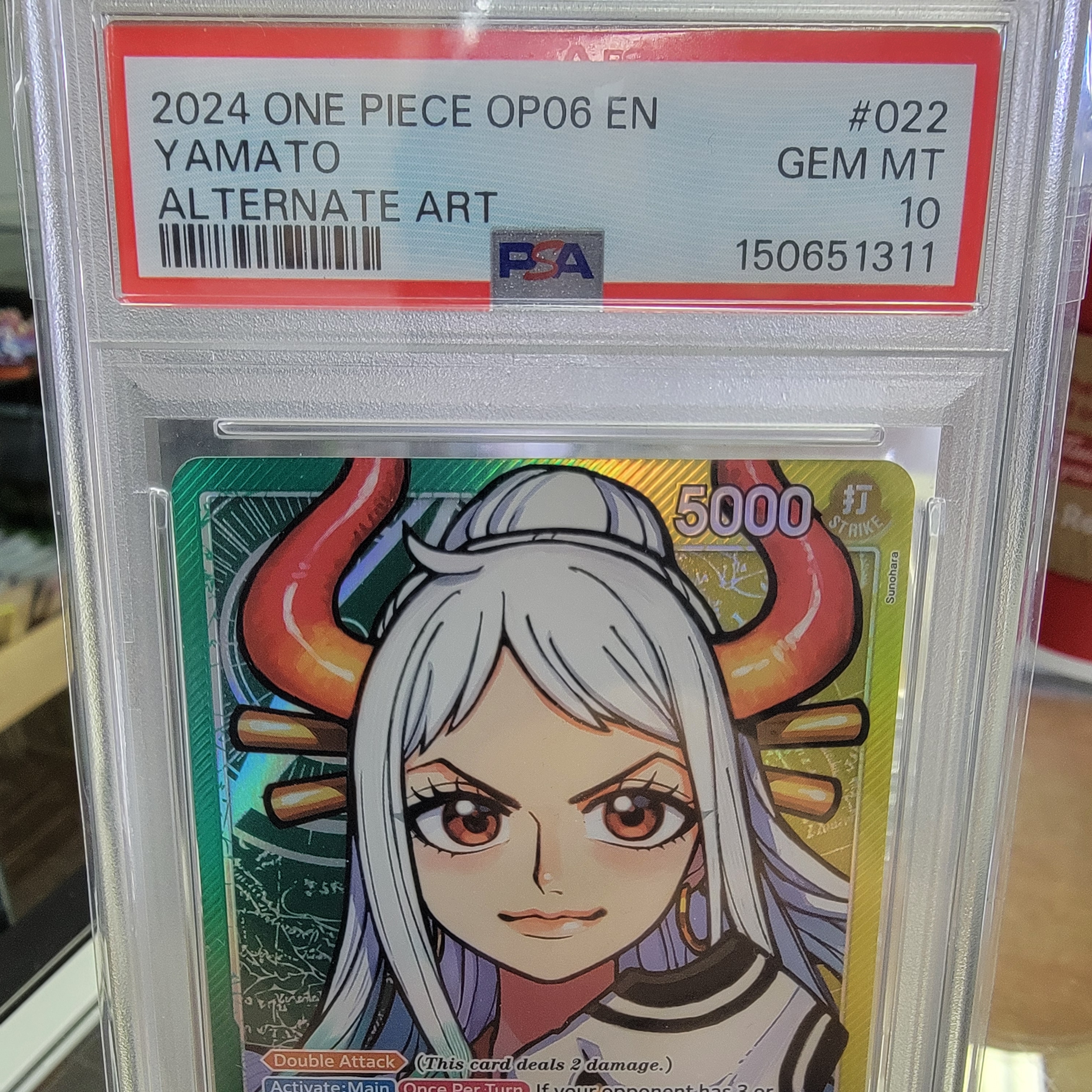 Psa 10 Yamato OP 06 Alt Art Graded Card