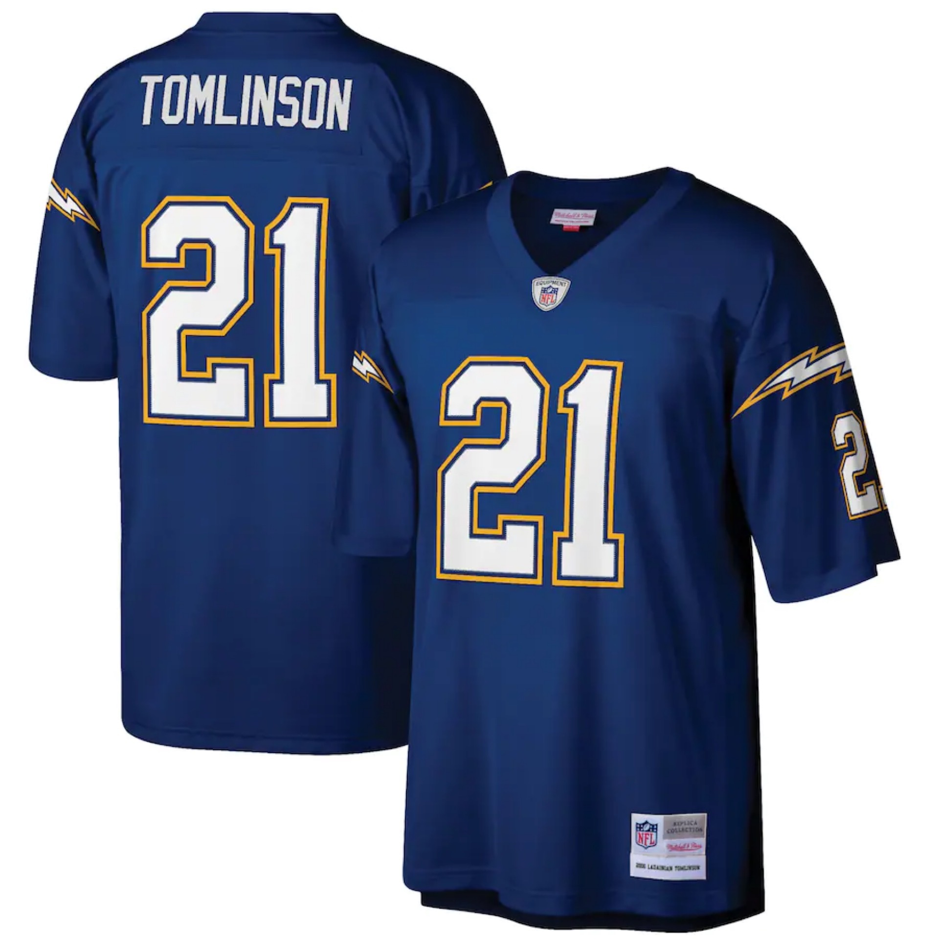 San Diego Chargers 2006 LaDainian Tomlinson #21 Navy Mitchell and Ness Jersey