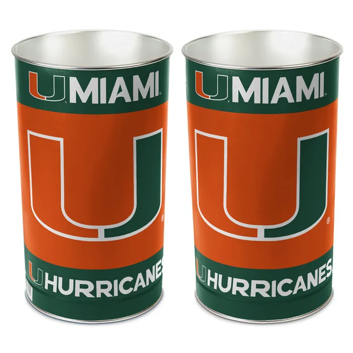 Miami Hurricanes Wastebasket 15"