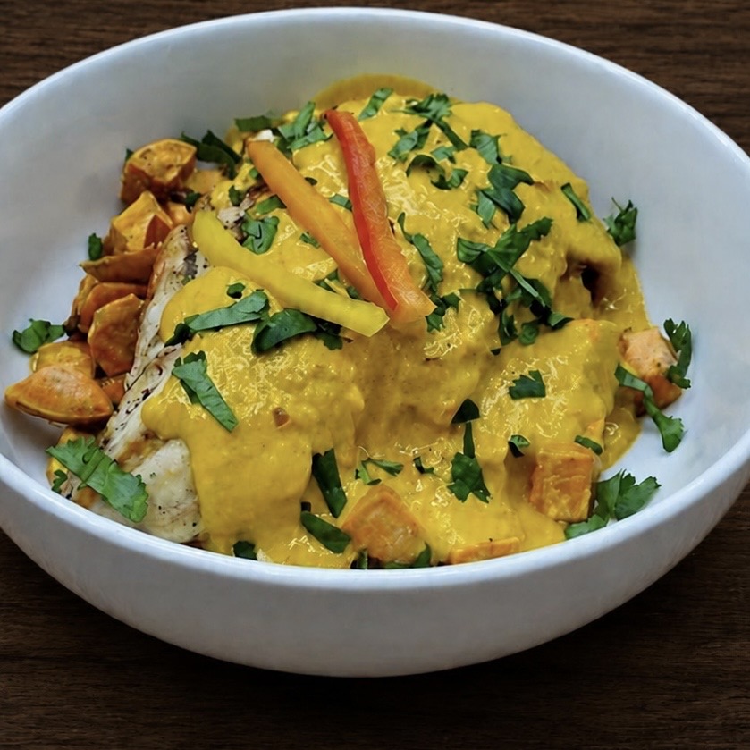 EAT THIS Grilled Chicken Curry and Sweet Potato