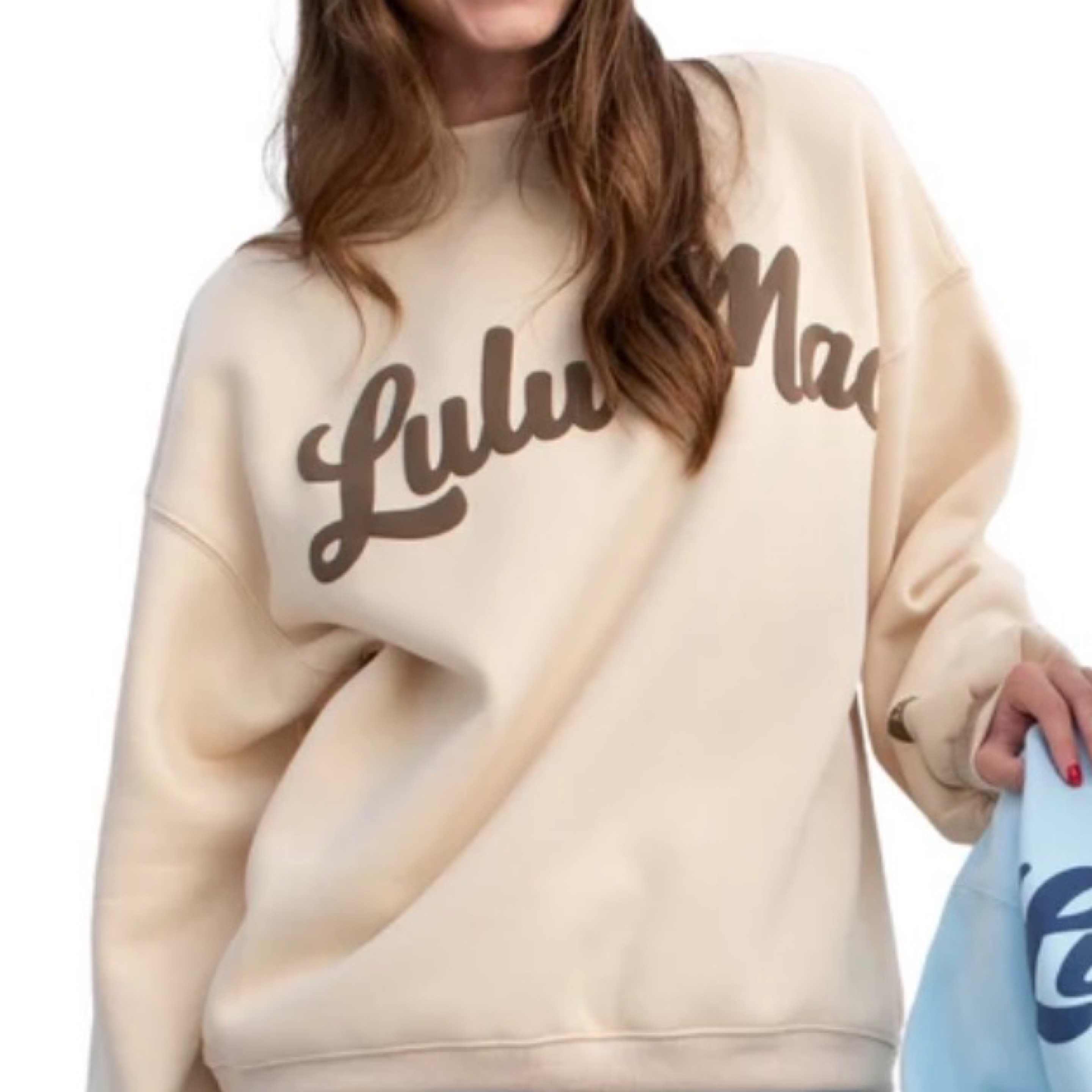 LuluMac sweatshirt sand/brown script — Bama Tan boutique, Tuscaloosa AL