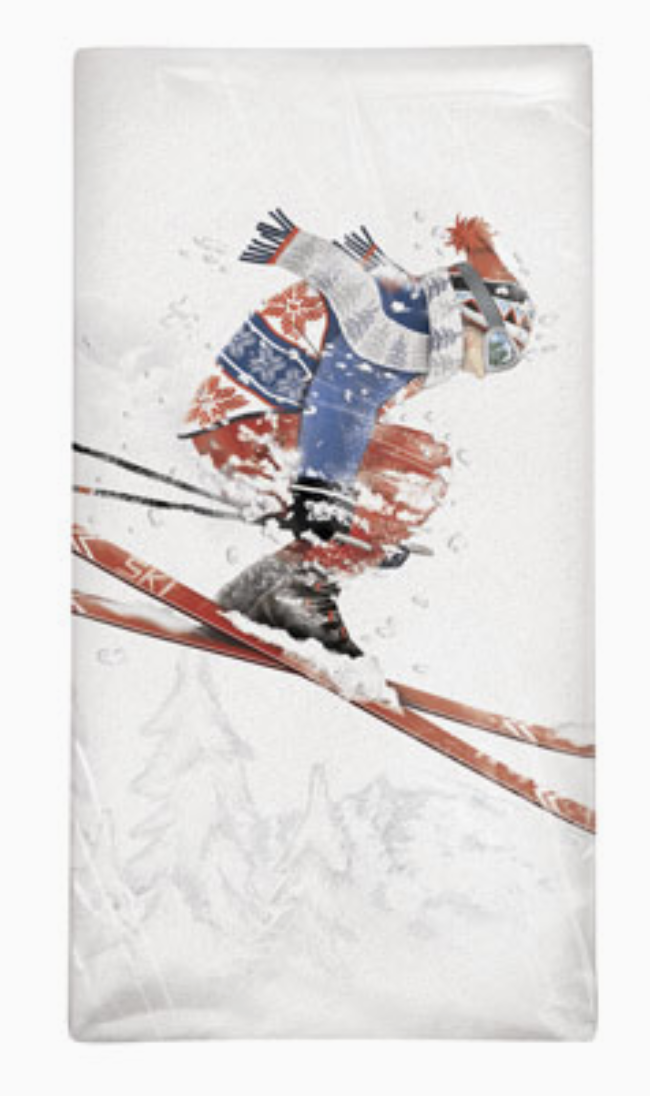 Ski Flour Sack Kitchen Towel