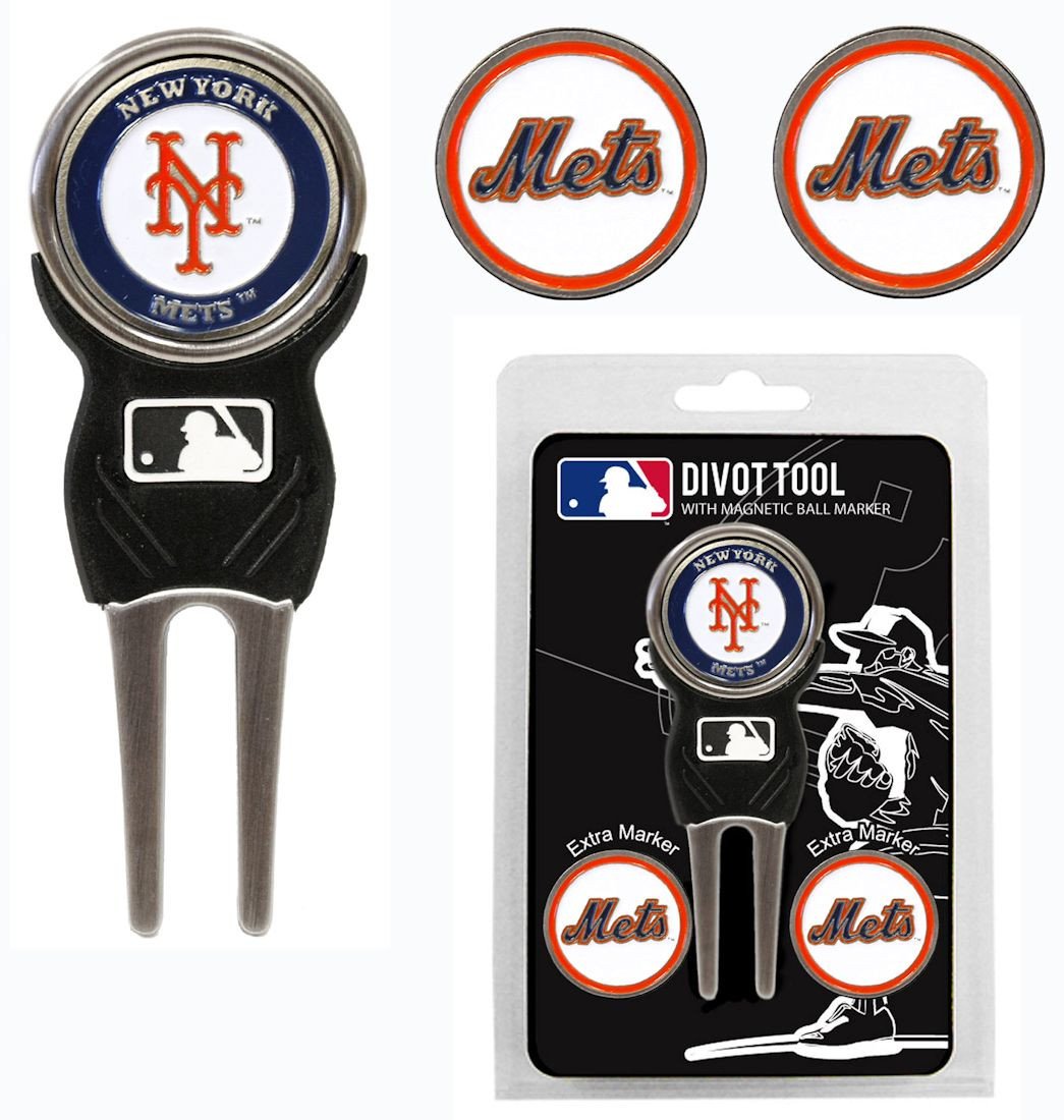 New York Mets Golf Divot Tool with 3 Markers