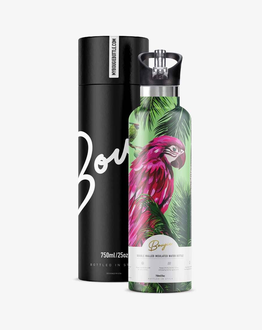 My Bougie Bottle - MACAW | 25 oz Insulated Water Bottle Flip'n' Sip Lid