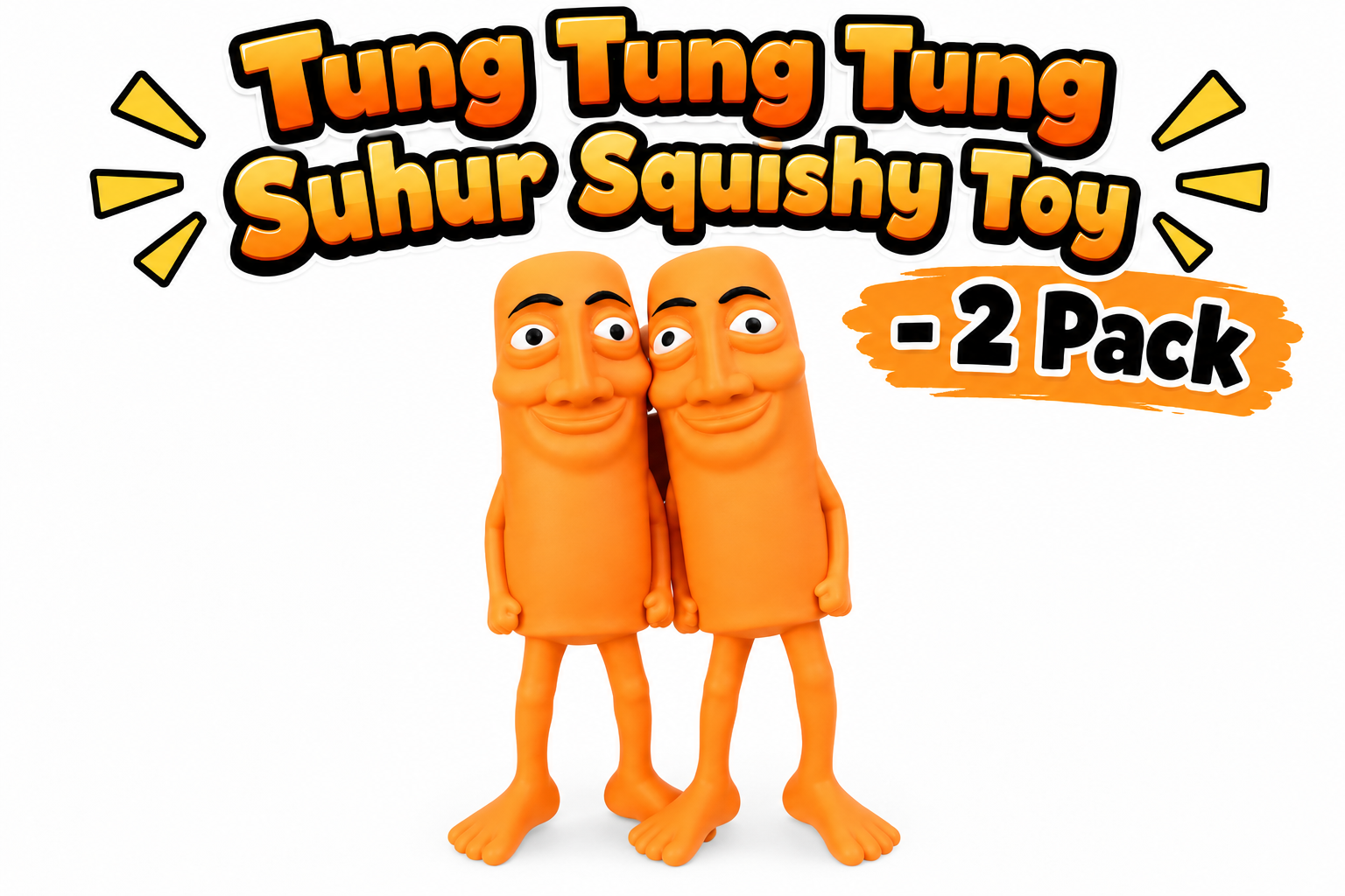 Tung Tung Tung Suhur Squishy Toy - 2 Pack