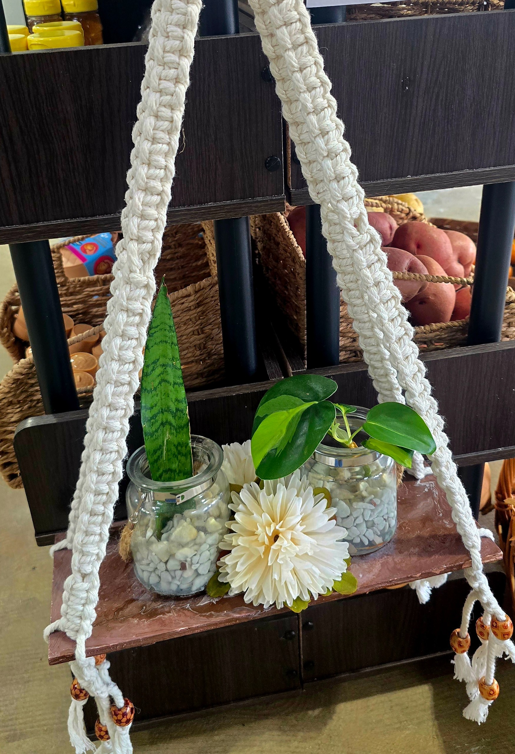 Macrame Hanging Prop Shelves