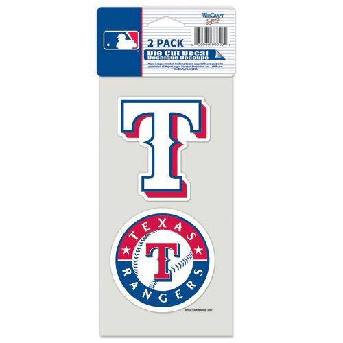 Texas Rangers Perfect Cut Decals 2 pack