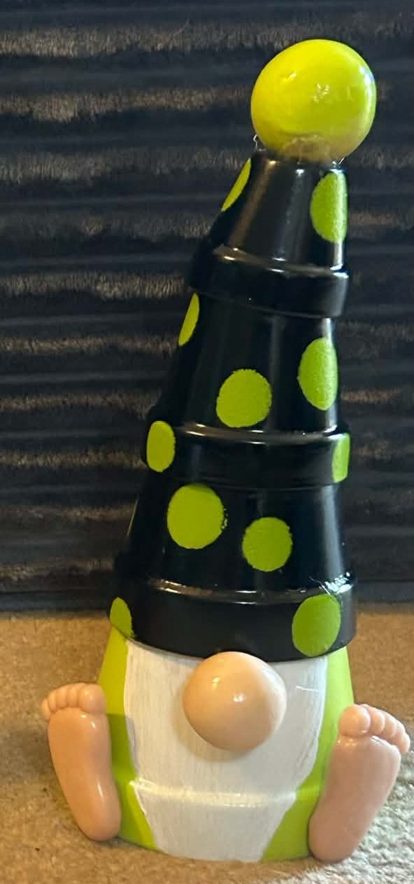 Gnome - Small - Black/Green with Green Ball on Head