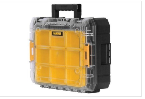 DeWalt TSTAK 17 in. Plastic Organizer with Clear Lid 13 in. W X 6 in. H Black