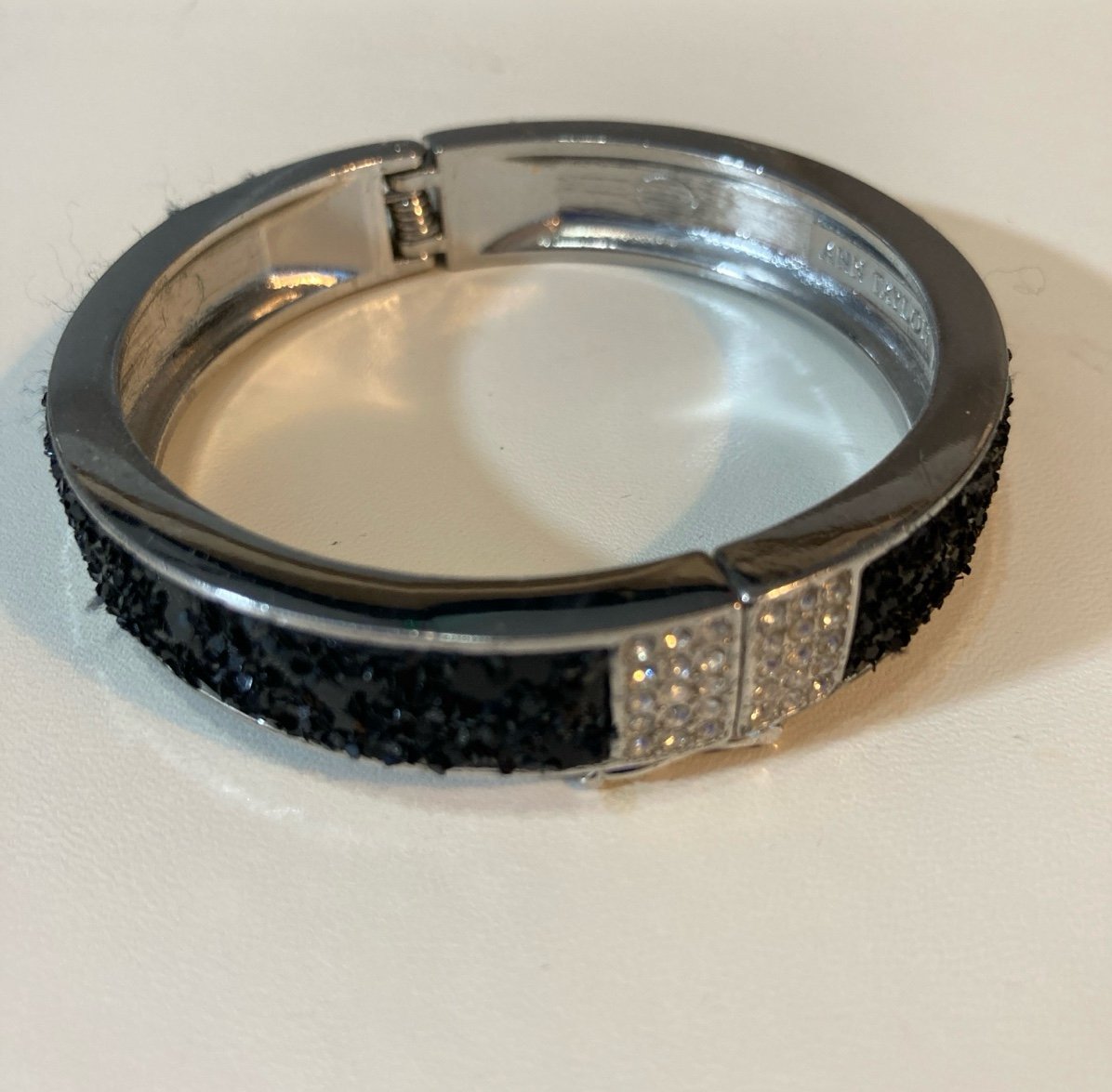 Ann Taylor Bangle Bracelet Sparkles Silver Toned