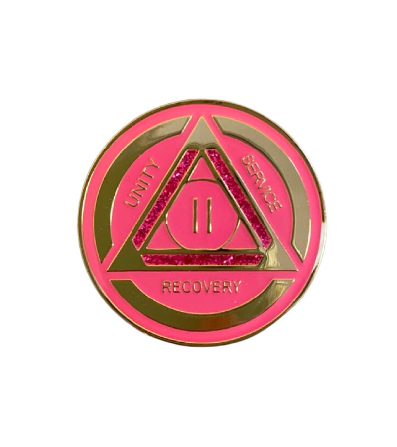 Pink Sparkle and Gold Biplate