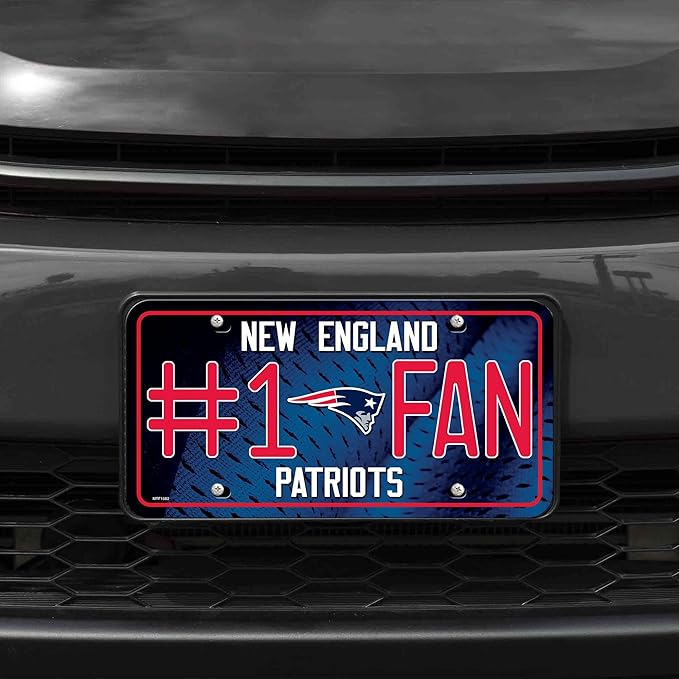 New England Patriots #1 Fan License Plate