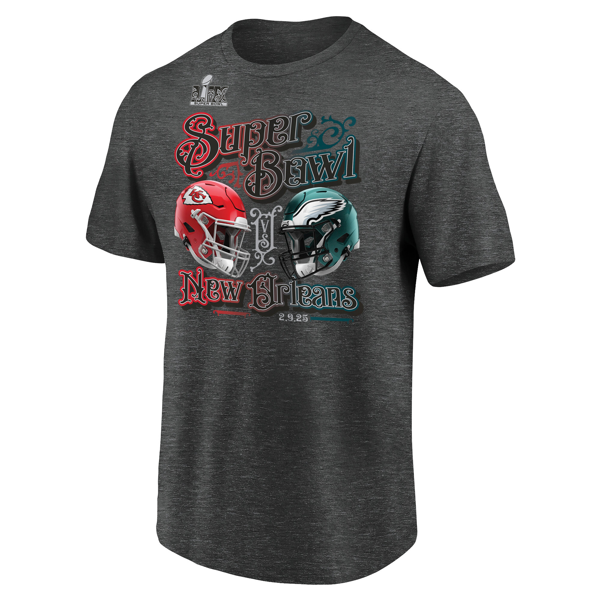 Philadelphia Eagles Vs Kansas City Chiefs Super Bowl LIX Dueling Shirt