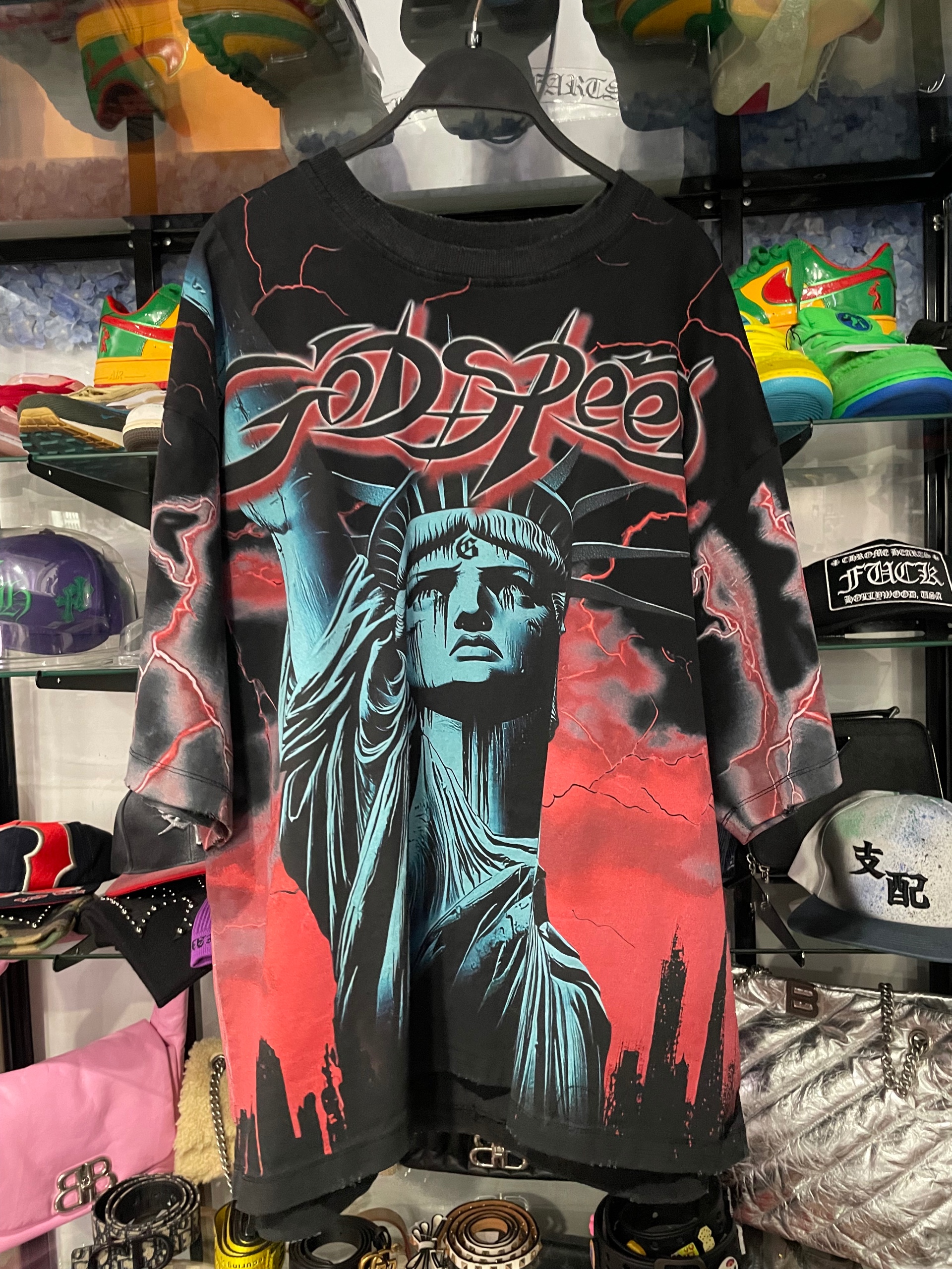 godspeed red blue black size xxl (new)