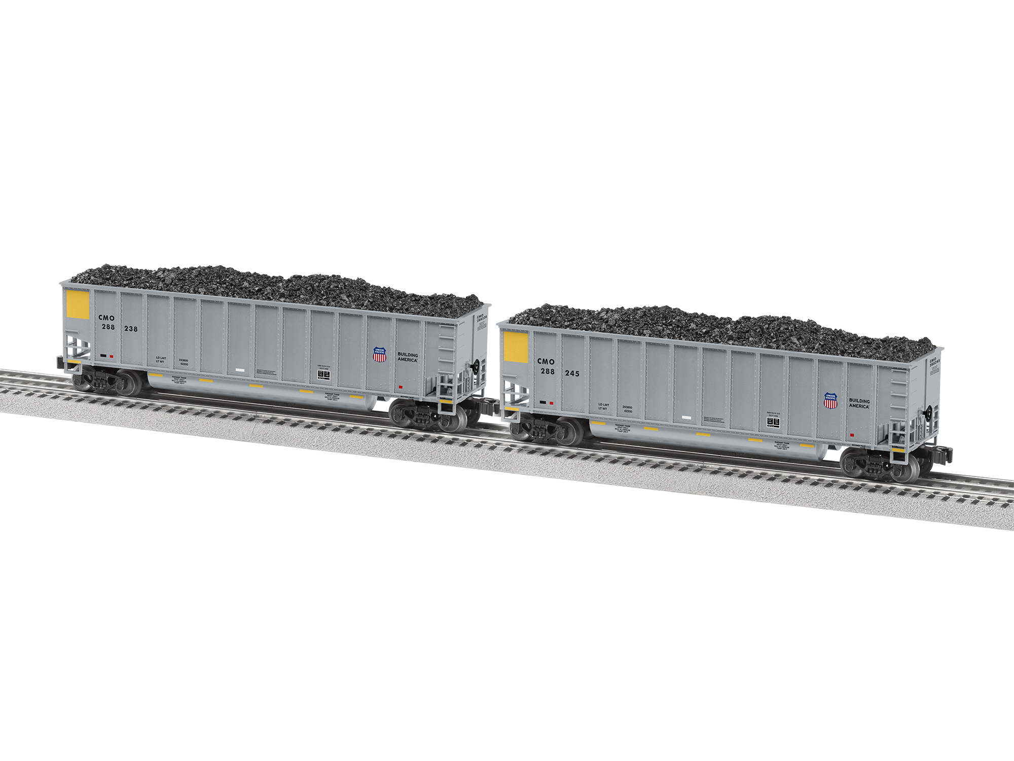 Lionel Union Pacific Rotary Gondola 4 Pk 2243050 O Scale