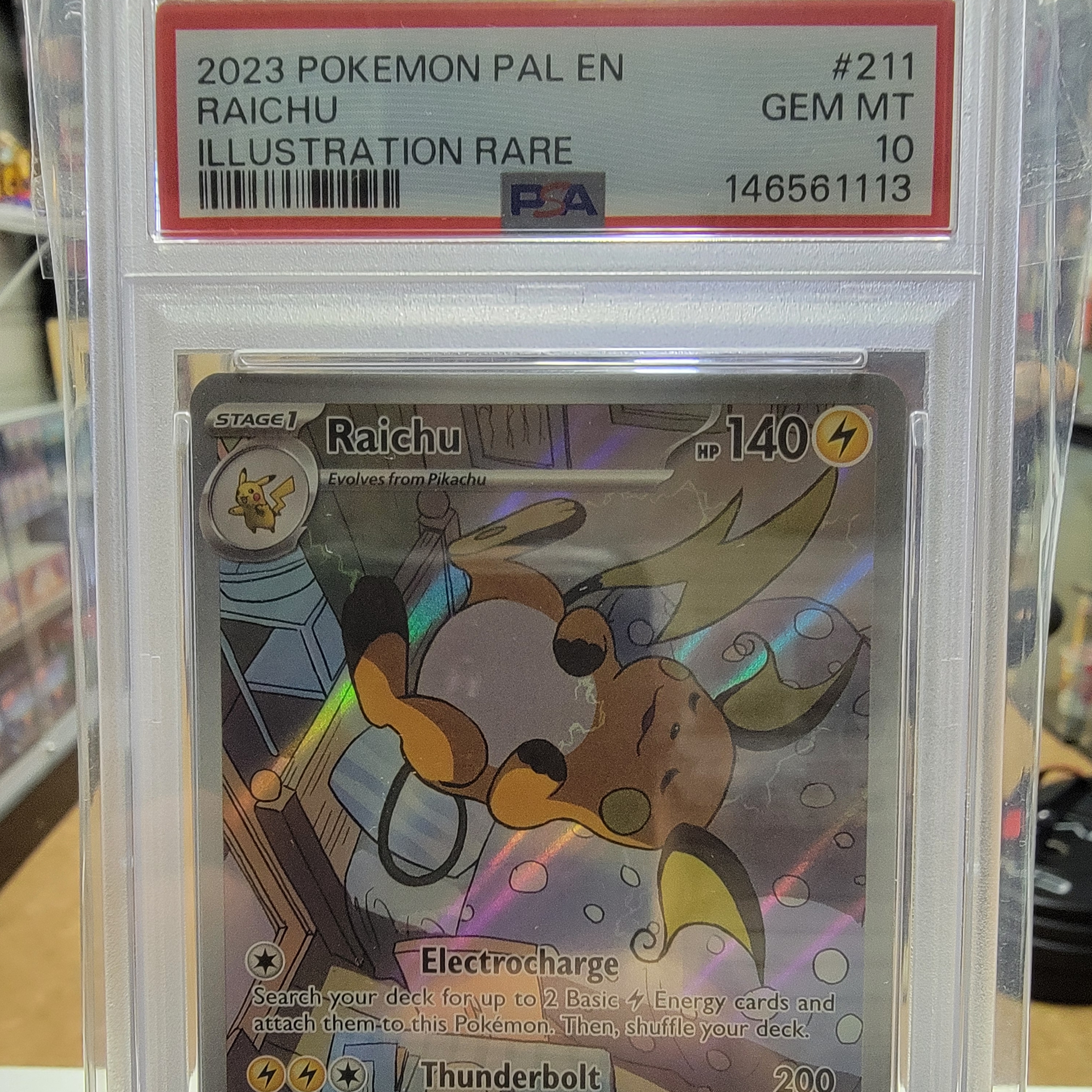Psa 10 Raichu IR Graded Card