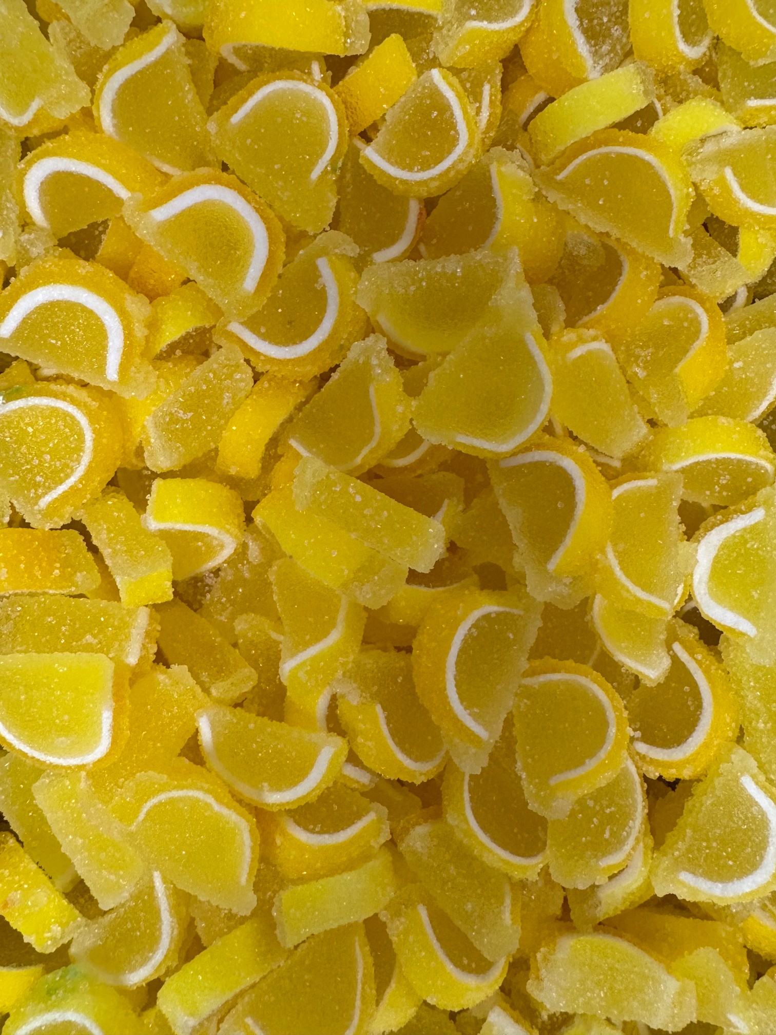 Cavalier Mini Fruit Slices Unwrapped LEMON Soft Jelly  5lb