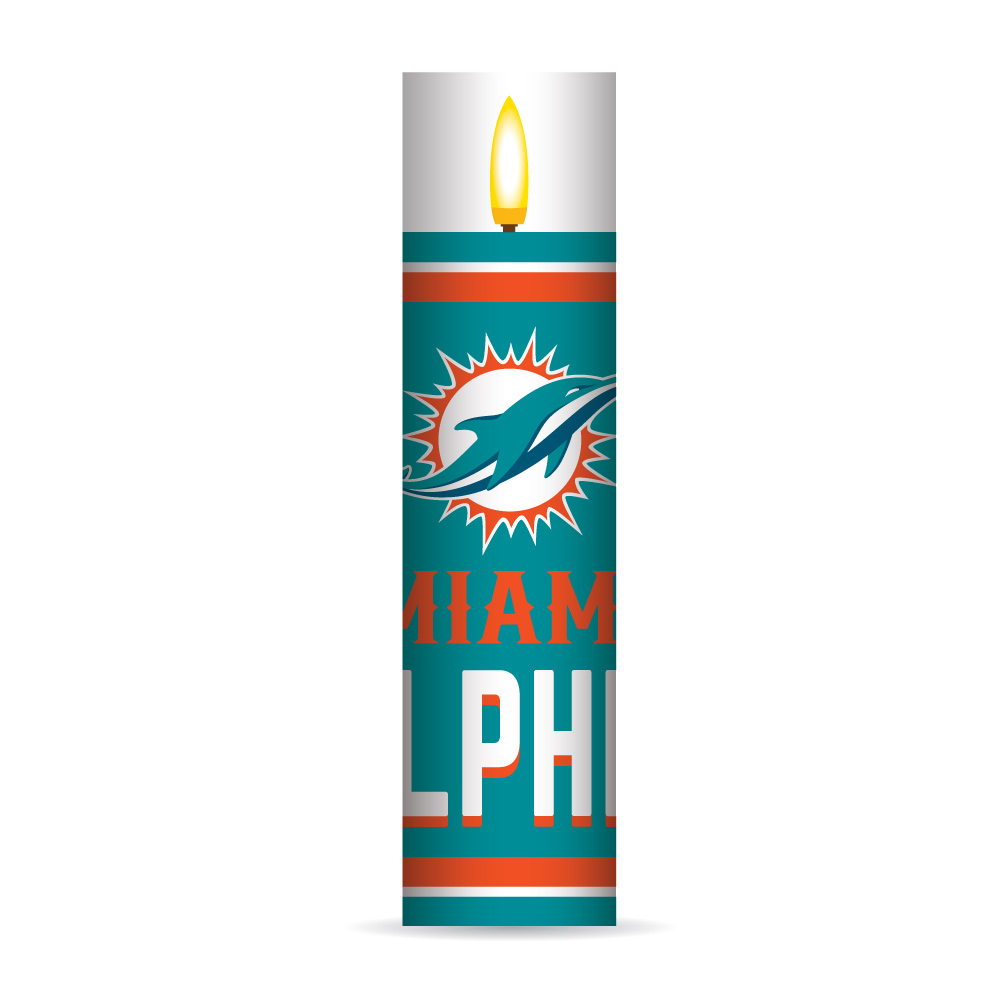 Miami Dolphins Electronic Candle