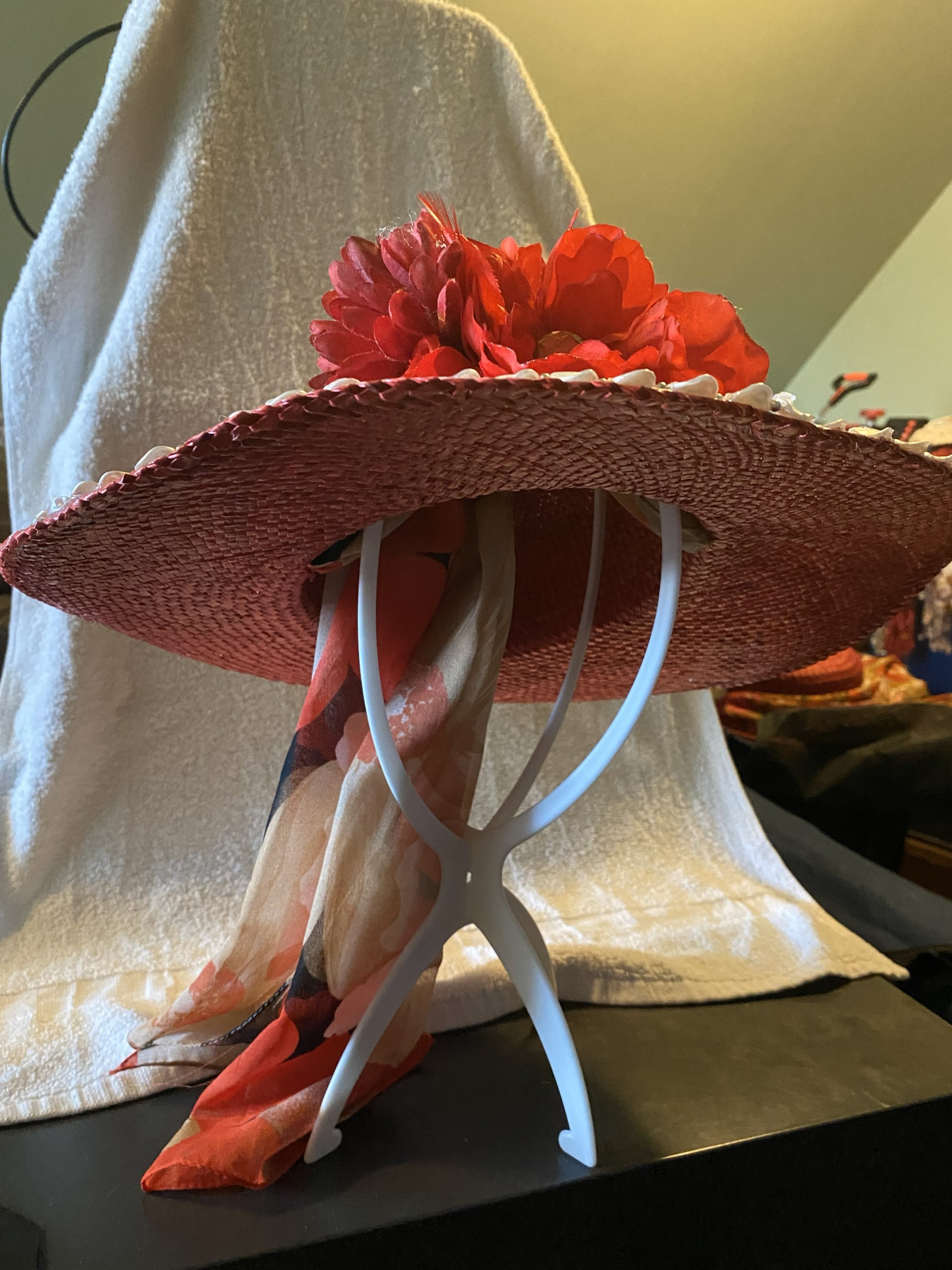 Red Rose Pink Cowgirl with Pink Scarf