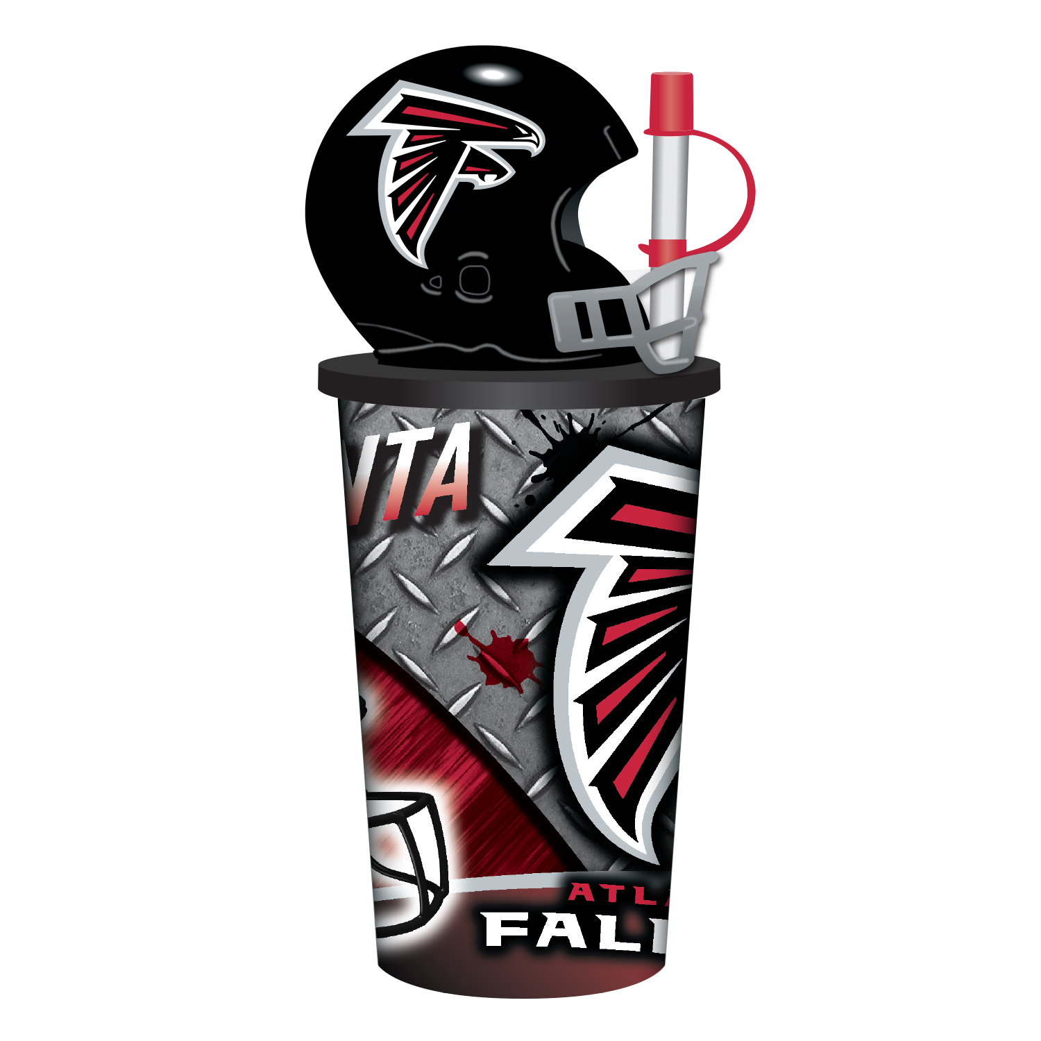 Atlanta Falcons Helmet Cup with Straw 32oz